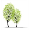 thumbnail image 3 of Tree of Life Duvet Cover Set, Green Spring Trees with Birds Sitting on the Branch Warm Season Life, Decorative 2 Piece Bedding Set with 1 Pillow Shams, Twin Size, Green Black Blue, by Ambesonne, 3 of 3