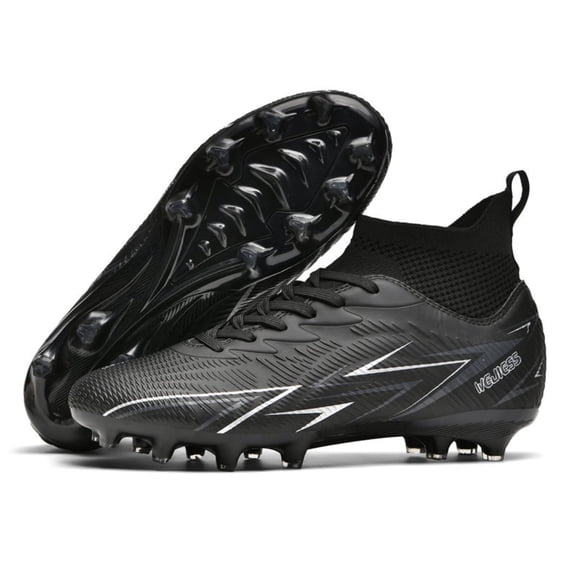 OnyxTrek Men's High Top Soccer Shoes FG Long Spikes Adult Football Shoes Lightweight Professional Athletic Training