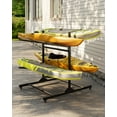 thumbnail image 6 of Freestanding Kayak Storage Rack for 4, Heavy Duty Double-Sided Steel Kayak Stand with Wheels and Hanging Straps for Kayaks, Canoes, SUPs and Surfboards, 6 of 7
