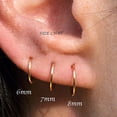 thumbnail image 5 of 7-8mm Set 2 Pairs 22 Gauge, Sterling Silver Mismatched Nose Cartilage Nose Rings Small Hoops Earrings for Women Tragus Septum Helix Thin Multiple Piercing, 5 of 9