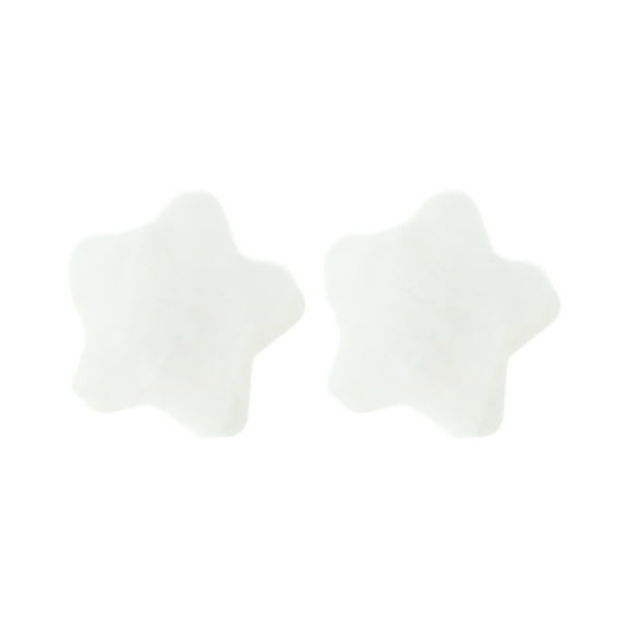 Unique Bargains 1 Pair Shoelace Charms Sparkly Plush Star Decorative Shoe Clips White