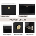 thumbnail image 5 of Tcbosik Modern 28" Floating Bathroom Vanity with Sink Wall Mounted Bathroom Vanity with Top Basin & Storage Cabinet Luxury Black Wood Hanging Vanity w/Ceramic Sink & Gold Handles for Small Space, 5 of 9