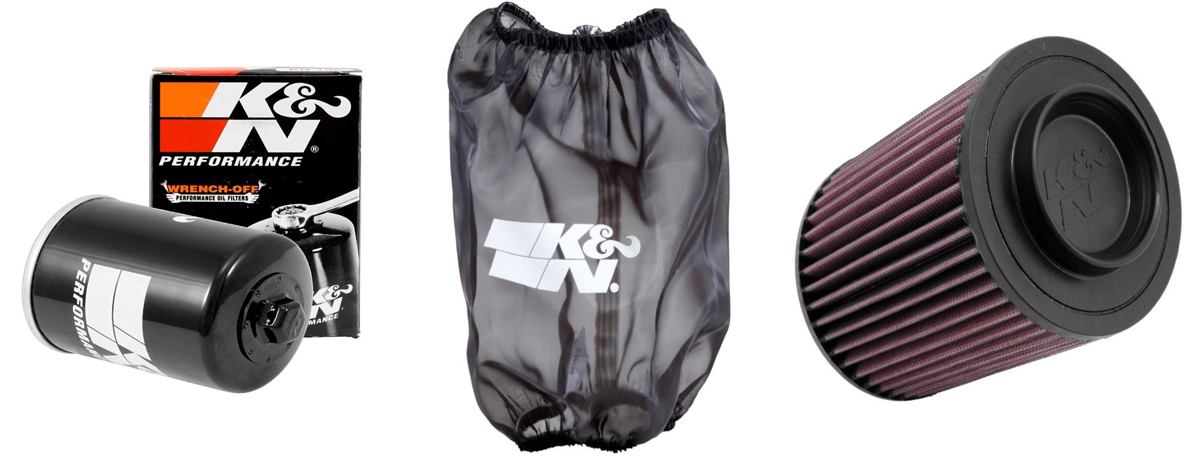 K&N PreCharger Wrap, Air and Oil Filter Black Kit for ATV/UTV POLARIS