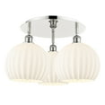 thumbnail image 4 of Innovations Lighting - White Venetian - 3 Light Flush Mount In Modern, 4 of 7