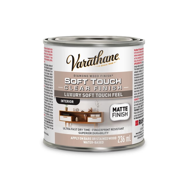 Premium Wood Finish for Interior, Water-Based in Matte Clear, 236 mL, 273902