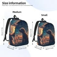 thumbnail image 3 of Naloa Starry Sky Cloud Puppy Canvas Backpack for Men Women Rucksack Casual Travel Daypack College Tote Satchel Bookbag for Teens-Small, 3 of 7