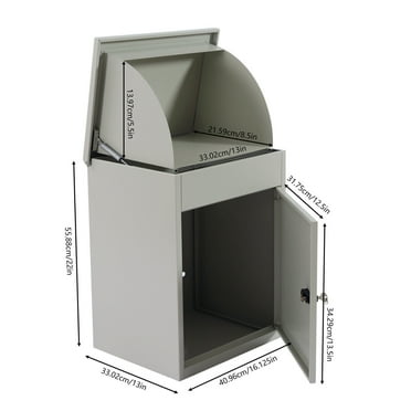 Large Parcel Package Delivery Drop Box Home Porch Lockable Mailbox Wall Mounted