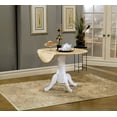 thumbnail image 2 of Allison Round 40-inch Drop Leaf Extension Dining Table White, 2 of 10