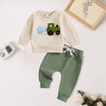 thumbnail image 2 of TOWED22 Baby Toddler Boys Cotton 2 Piece Long Sleeve Sweatshirt and Sweatpant Jogger Pants Set(Blazer,12-18 M), 2 of 5