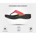 thumbnail image 5 of AEROTHOTIC Arch Supportive Strappy Orthotic Comfortable Flip Flops Cushion Soft Toe Post Non-Slip Summer Casual Travel Walking Thong Sandals Women Beach Essentials, 5 of 6