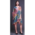 thumbnail image 3 of Bimba Flower Short Caftan Midi Dress Beach Swimwear Cover up WomensÂ&nbsp;Kaftan-XL-3X, 3 of 5