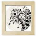 thumbnail image 1 of Plantas de flor negro blanco Art en grano silueta Pantalla de escritorio de pared de fotograma cuadrado, 1 of 4