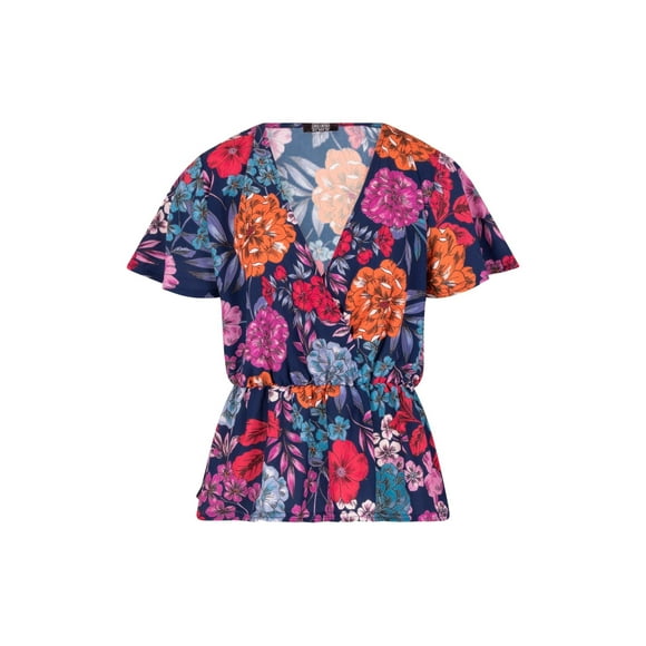 Girls On Film Womens Jackson Mock Wrap Blouse