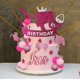 thumbnail image 5 of Set de decoración para pastel de princesa rosa intenso BINJO con 20 bolas, 5 of 6