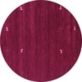 thumbnail image 1 of Ahgly Company Indoor Round Abstract Purple Contemporary Area Rugs, 3' Round, 1 of 4