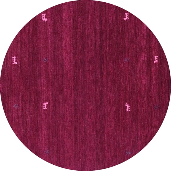 Ahgly Company Indoor Round Abstract Purple Contemporary Area Rugs, 3' Round