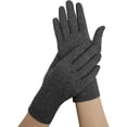 thumbnail image 1 of Dr. Arthritis Full Length Arthritis Gloves for Pain Relief – Cotton Compression Gloves with Handbook – Doctor Developed for Hand Support, Rheumatoid & Osteoarthritis - Grey (Small), 1 of 8