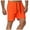Orange, variant on cllios Mens Shorts Solid Elastic Waist Mid Waist Loose Pockets Drawstring Short Pants
