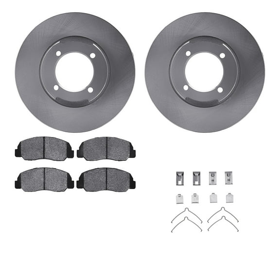 Dynamic Friction Company Front Brake Rotors with 5000 Advanced Brake Pads includes Hardware 6512-80178