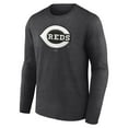 thumbnail image 2 of Men's Charcoal Cincinnati Reds Monochrome Long Sleeve T-Shirt, 2 of 3