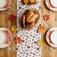 thumbnail image 4 of Vintage Pumpkins Fall Cotton Linen Rectangle Table Runners 13"x36", Beige Botanical Thanksgiving Coffee Table Runner Dresser Scarves Luxury Table Runners for Wedding Party Banquet Dinner Decor, 4 of 8