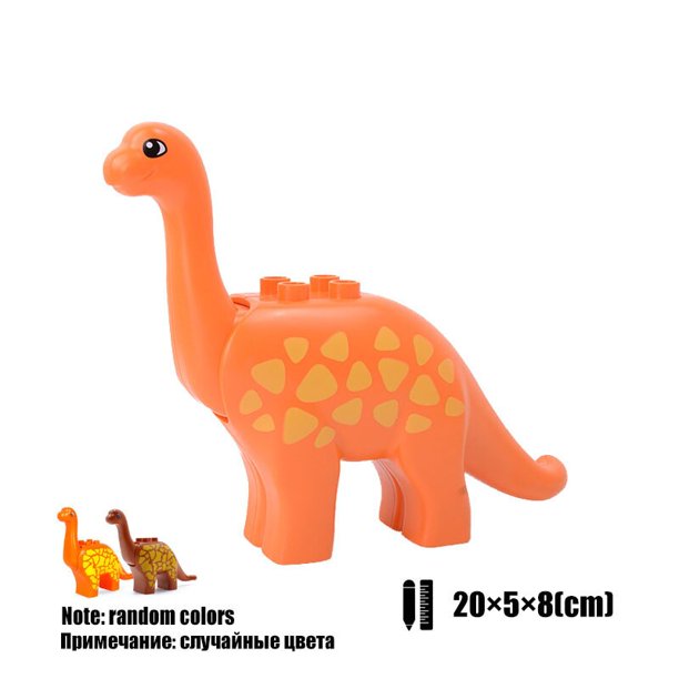 Original Big Size Assemble Building Blocks Dinosaur Jurassic Park Accessory Compatible Sea Animals Zoo Bricks Toy For Children Gao Jinjia LED