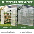thumbnail image 4 of Ktaxon 8x12ft Walk-in Greenhouse, Instant Pop Up Tent with Weatherproof PE Cover, White, 4 of 7