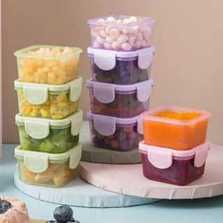 Zhaomeidaxi Snack Container - Divided Plastic Food Container Two Sections  for Snacks On the Go Eco-Friendly, Dishwasher Safe, BPA-Free - with Lid  -Bento Box Plastic Lunch and Food Storage Container 
