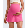 thumbnail image 4 of G4Free BareFeel Maternity Tennis Skirt with 2 Pockets Inner Shorts Over The Belly Stretchy Pregnancy Workout Skorts Golf, 4 of 8
