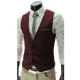 thumbnail image 2 of CHUOU Men's Business Leisure Wedding Vest V Neck Sleeveless Slim Jacket Vest, 2 of 4
