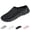27# Black, variant on Women's Mesh Knit Mule Sneakers - Slip-on Backless Walking Shoes, Lightweight Breathable Casual Loafers, Comfortable Sporty Slides for Travel & Daily Wear,Green,36