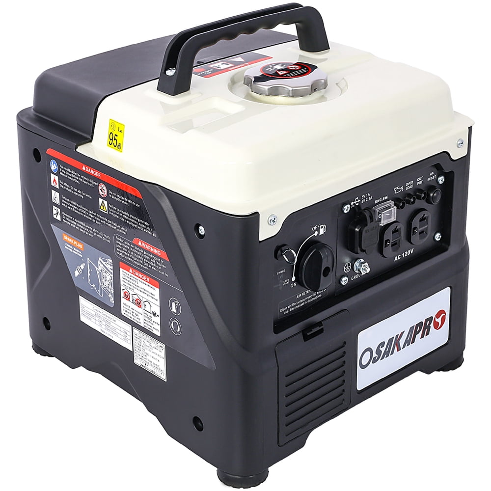 Portable 1200W Inverter Generator Ultra Quiet Gas Engine 56cc 4-Stroke EPA Compliant Eco Mode Lightweight for Home Backup & Camping
