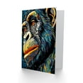 thumbnail image 2 of Chimpanzee Modern Pop Art Chimp for Husband Him Dad Son Brother Birthday Thank You Congratulations Blank Art Greeting Card, 2 of 3