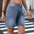 thumbnail image 5 of Women'S Jorts Baggy High Waisted Jean Shorts Ripped Denim Bermuda Shorts Y2K Shorts XXL, 5 of 8