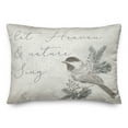 thumbnail image 2 of Creative Products Heaven and Nature Sing Gray Bird 14x20 Spun Poly Pillow, 2 of 3