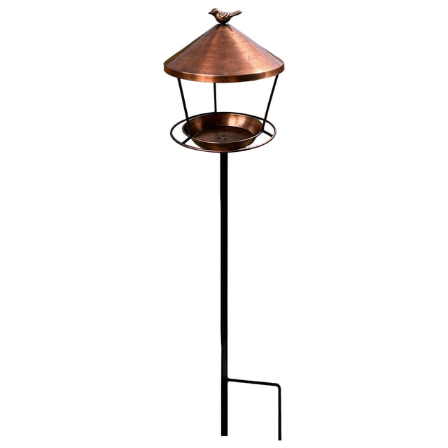 COM1950s Squirrel Resistant Bird Feeder, Metal Stake Mount for Lawn and Garden
