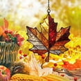 thumbnail image 2 of Maple Leaf Window Hanging Stained Glass Fall Hanging Decoration, Farmhouse Autumn Sun Catchers Indoor Thanksgiving Wall Art Decor (A), 2 of 5