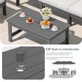 thumbnail image 4 of SERWALL Outdoor Patio Furniture Set, 6-Piece HDPE Outdoor Sofa Set Patio Conversation Set, Grey Frame with Beige Cushions, 4 of 5