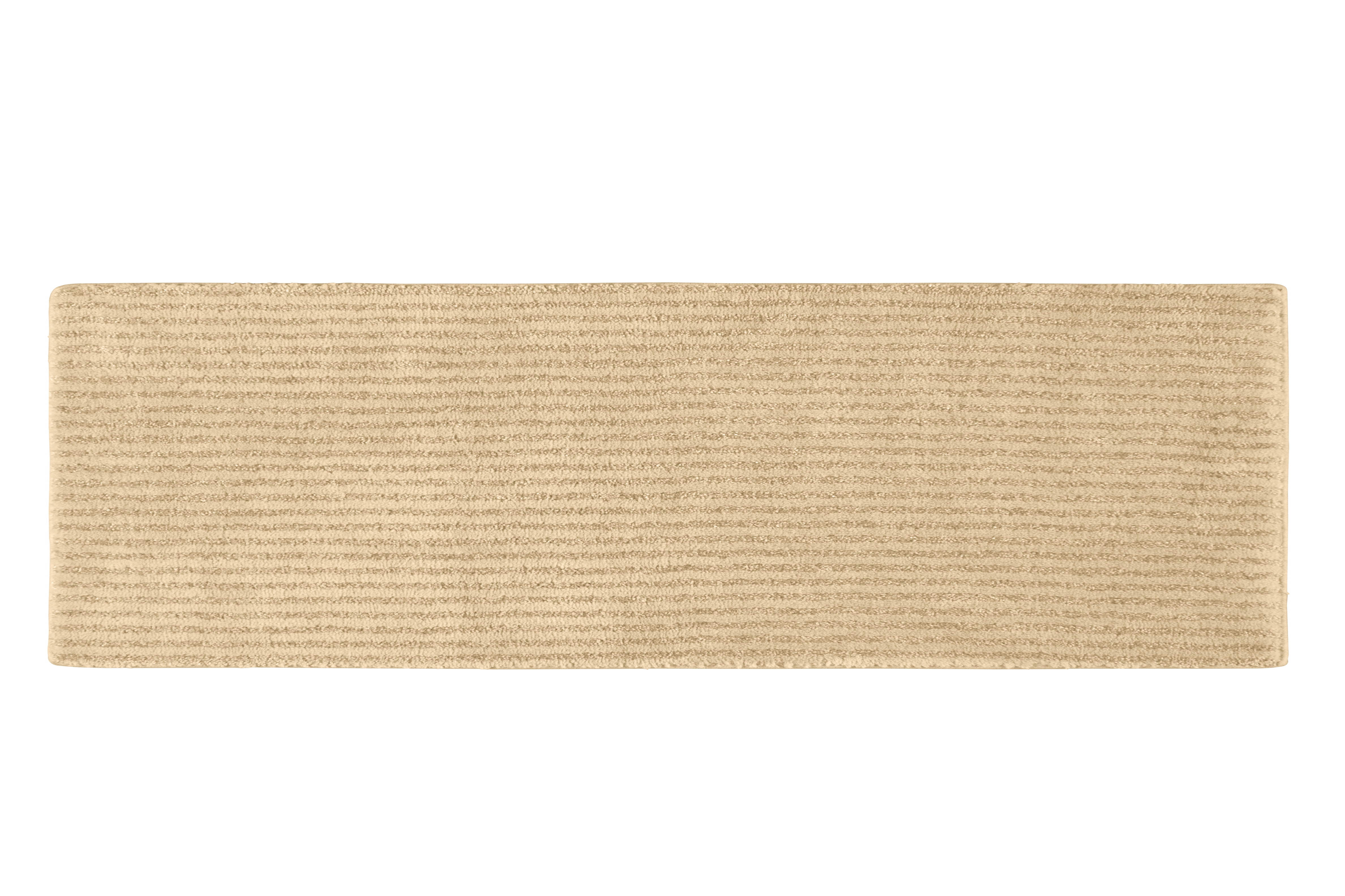 Garland Rug Sheridan 22 in. x 60 in. Plush Washable Nylon Bath Rug Runner Linen