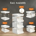 thumbnail image 4 of Lifewit Plastic Stackable Storage Baskets, 4 Tier Stacking Bins for Closet Wardrobe, 4 of 9