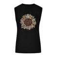 thumbnail image 3 of Fridja Women Letters Printing Sleeveless O-Neck Vest Tank Shirt Tunic Blouse Tops, 3 of 4
