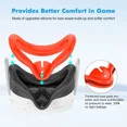 thumbnail image 3 of Ensemble de Housses en Silicone Compatible avec Oculus/Meta Quest 3S, Accessoires VR pour Meta Quest 3S, Ensemble de Housses de Protection Incluant Housse de Poignée pour Manette, Couvre-Visage, Housse de Coque VR, 3 of 7