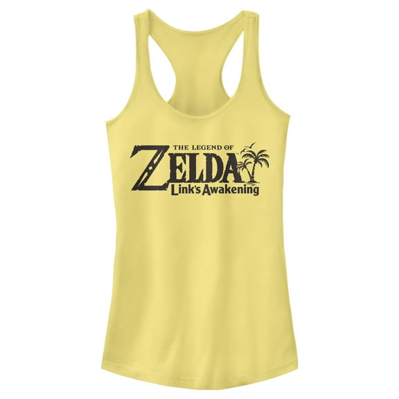Junior's Nintendo Legend of Zelda Link's Awakening Switch Logo Racerback Tank Top Banana Large