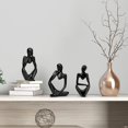 thumbnail image 2 of Lishi Resin Abstract Sculpture Decoration for Home and Office - Thinker Style (Black Left), 2 of 3
