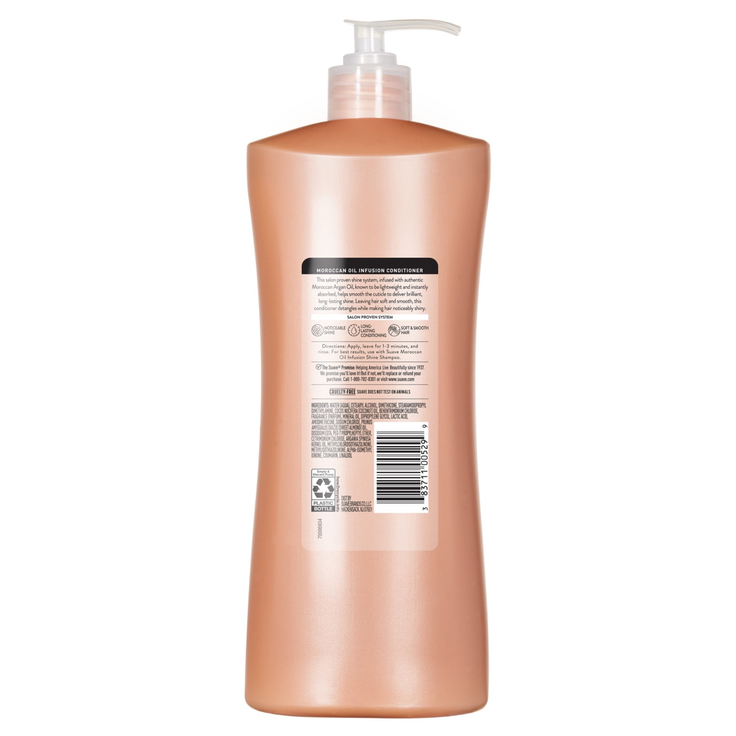 (4 pack) Suave Moroccan Oil Infusion Conditioner For Dull Hair, Adds Shine, 28 FL OZ