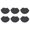 Black, variant on 6Pcs Smiling Face Corner Bookmarks Leather Corner Page Book Marker for Journals