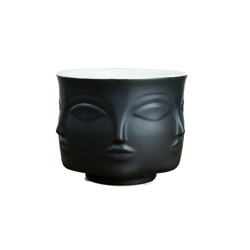 Man Face Flower Vase Pot Planters Vase Table Centerpiec Ceramic Succulent Decor 