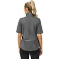 thumbnail image 2 of Little Donkey Andy Women's Short Sleeve Jacket Windproof Lightweight Vest for Golf Hiking Running Grey L, 2 of 7