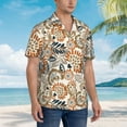 thumbnail image 3 of Honeii Floral Paisley Print Men’s Hawaiian Shirt,Classic Button-Down Short Sleeve Shirt, for Beach, Vacation, and Outdoor Activities,3X-Large, 3 of 7
