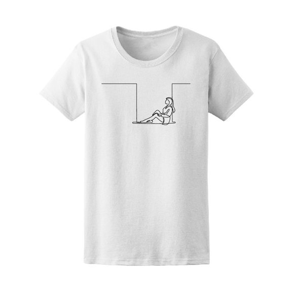 Beautiful Women Line Silhouette Tee Women's -Image by Shutterstock